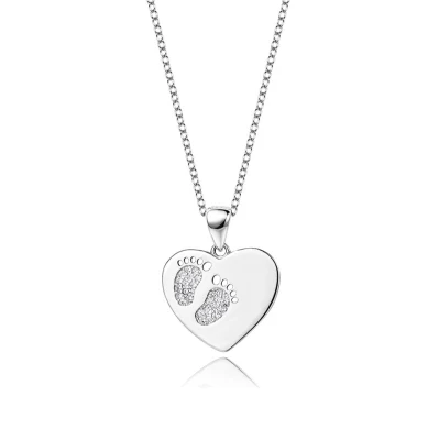 Ожерелье-капля в форме сердца из стерлингового серебра 925 пробы